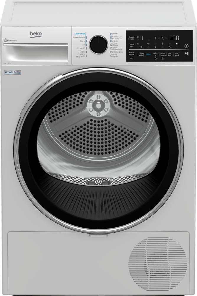 Beko KM 82 B A+++ 8 Kg IronFinish Beyaz Kurutma Makinesi