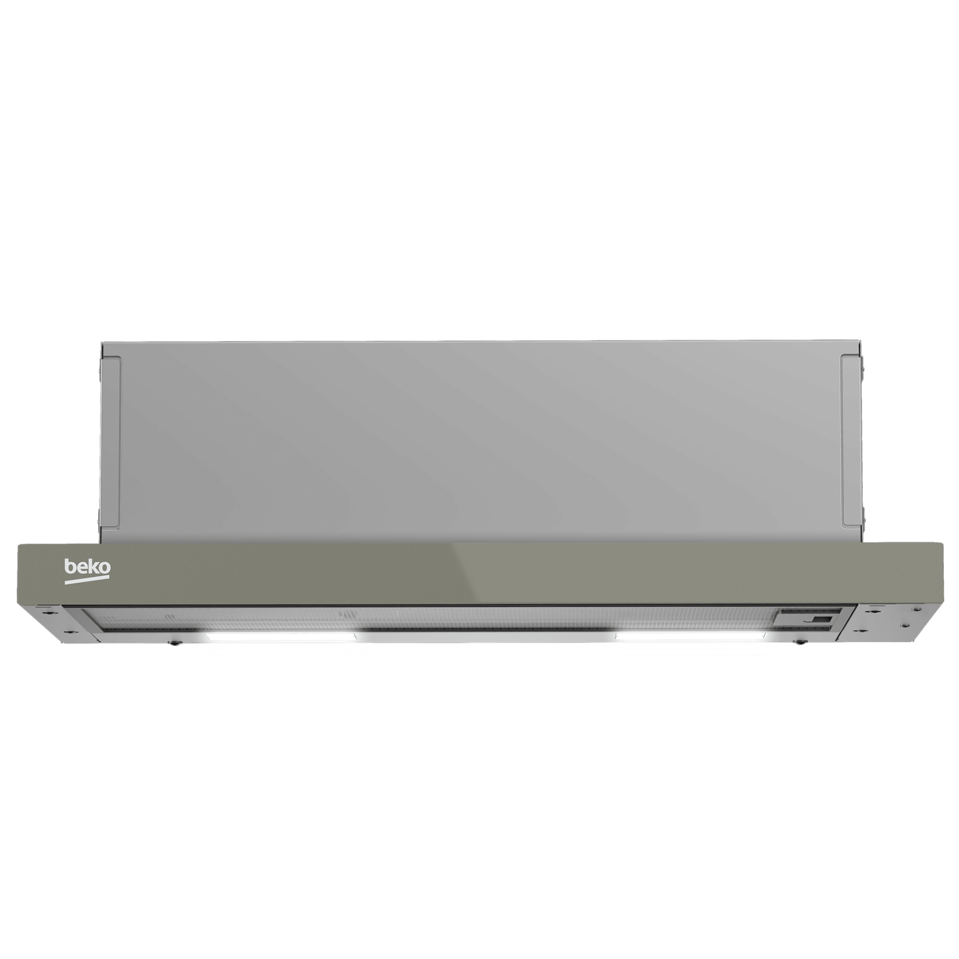 Beko P 41 TG Ankastre Sürgülü Aspiratör | 60 cm, 300 m³/h, LED Aydınlatma, Gri Cam