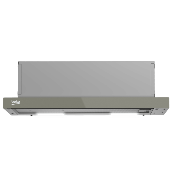 Beko P 41 TG Ankastre Sürgülü Aspiratör | 60 cm, 300 m³/h, LED Aydınlatma, Gri Cam