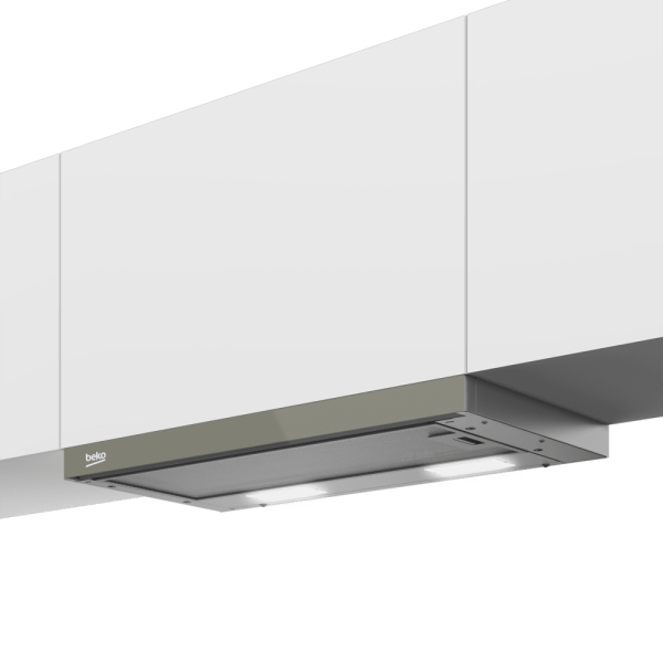 Beko P 41 TG Ankastre Sürgülü Aspiratör | 60 cm, 300 m³/h, LED Aydınlatma, Gri Cam