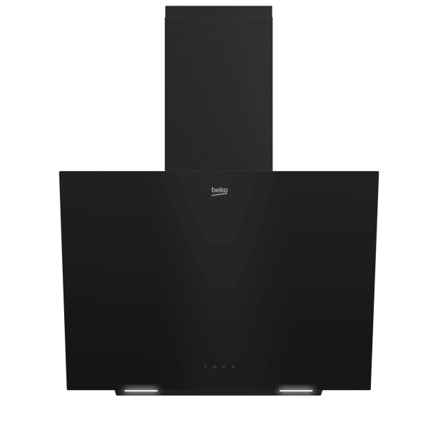 BDE 6041 S Eğimli Davlumbaz – 60 cm, Siyah, 500 m³/h, Dokunmatik