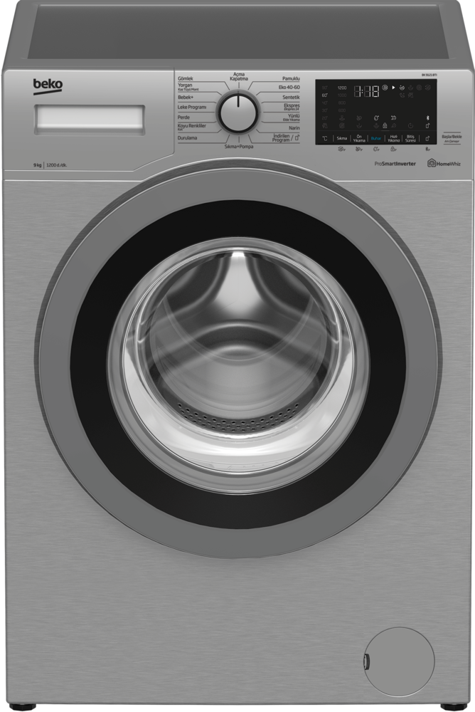BK 9121 BTI 9 Kg 1200 Devir Inox Çamaşır Makinesi