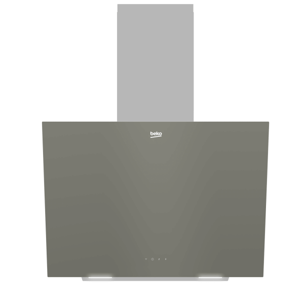 Beko BDE 6041 G Eğimli Davlumbaz – 60 cm, Gümüş, 500 m³/h, Dokunmatik