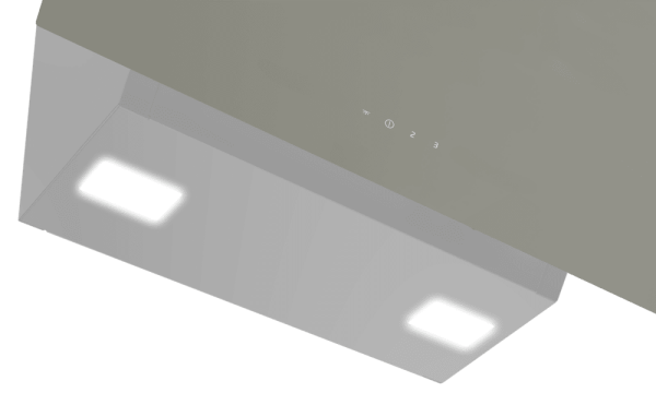 Beko BDE 6041 G Eğimli Davlumbaz – 60 cm, Gümüş, 500 m³/h, Dokunmatik