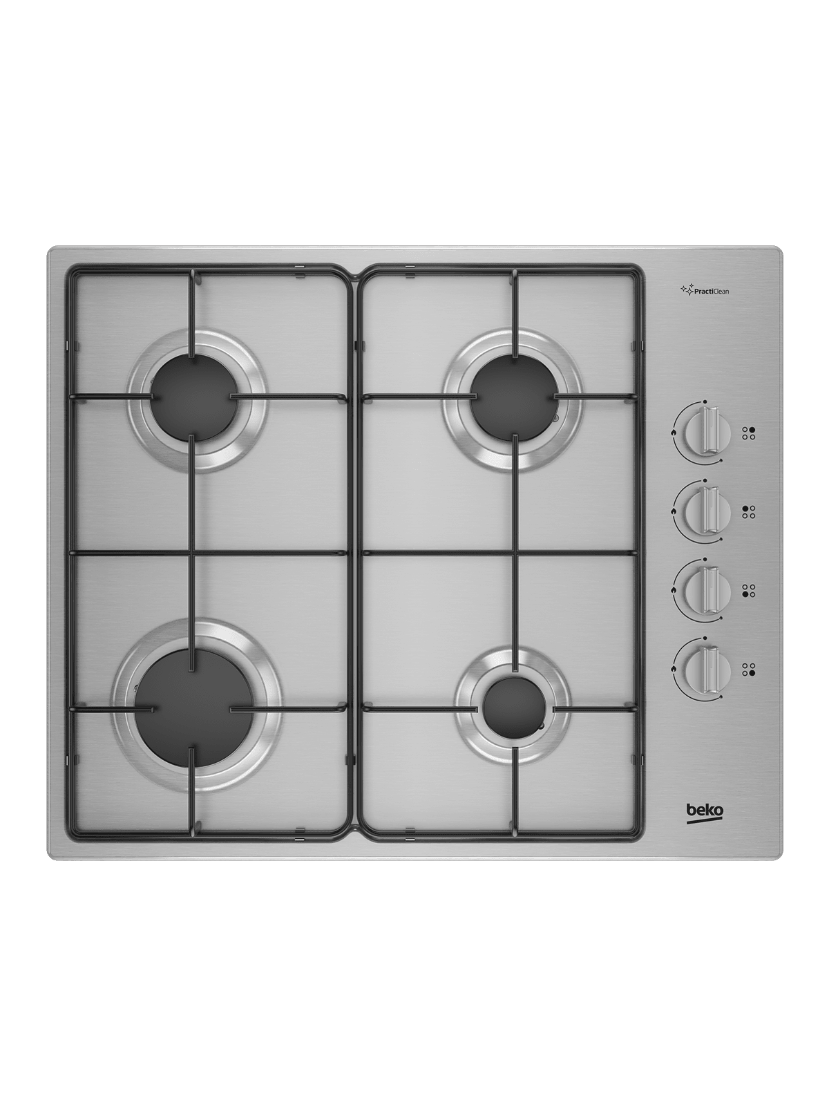 Beko BOMD D 6110 EID Gazlı Cam Tablalı Ocak – İnoks, 4 Gözlü, Ankastre