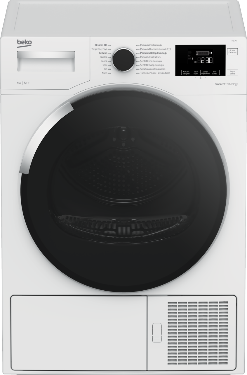 Beko D 91 PR A++ 9 Kg Beyaz Kurutma Makinesi