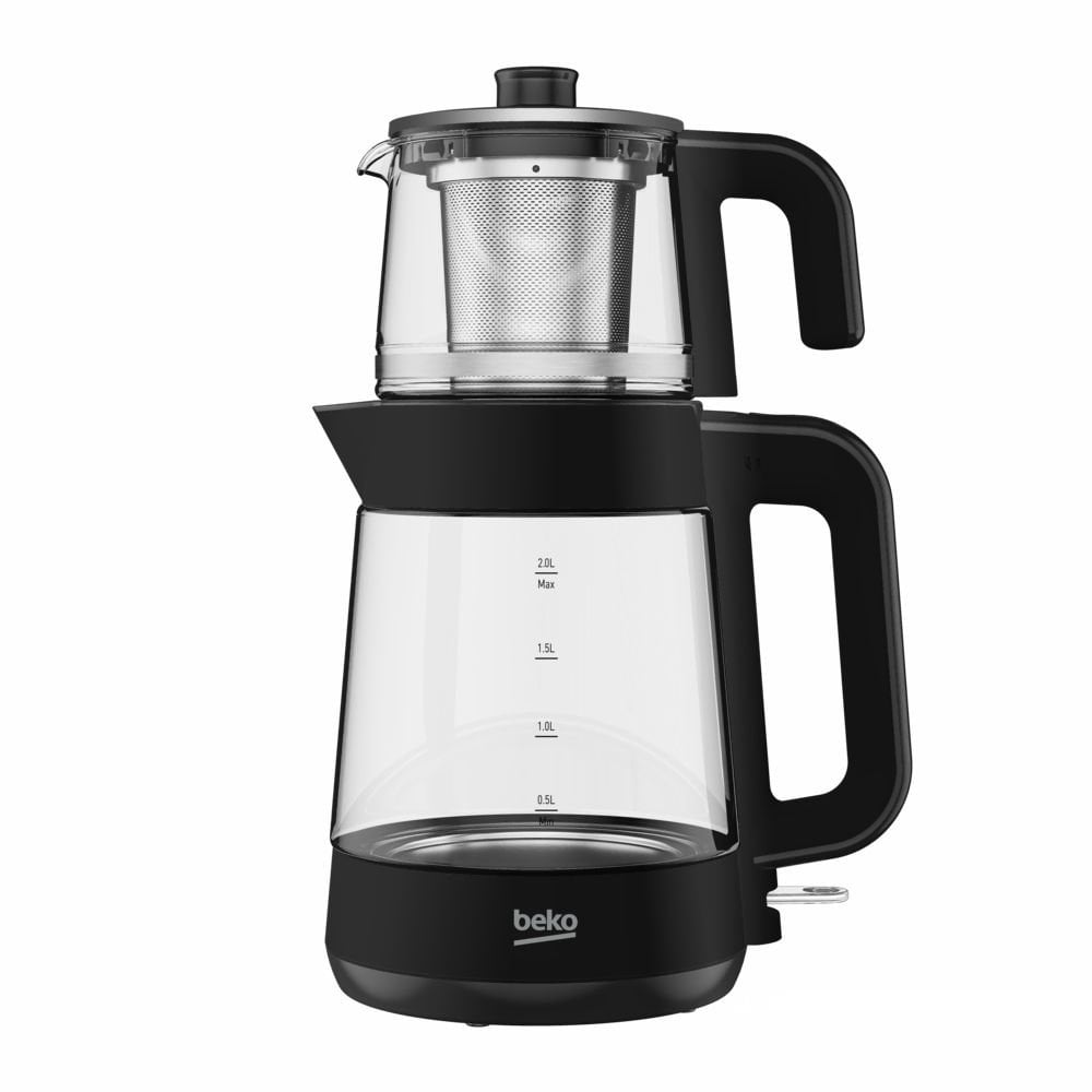 CM 5964 B Floral Siyah Çay Makinesi