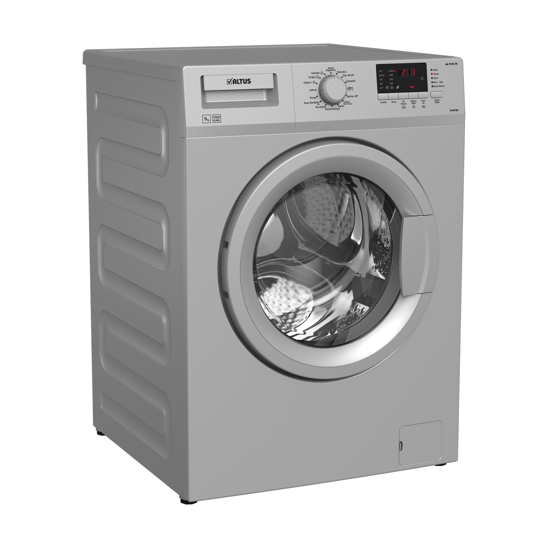 Altus AL 9103 DS 9kg, 1000 d Gri Çamaşır Makinesi