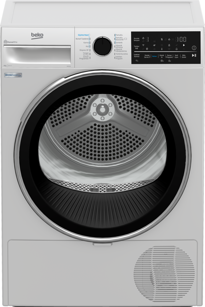 Beko KM 82 B A+++ 8 Kg IronFinish Beyaz Kurutma Makinesi