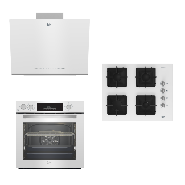 Beko Buhar Destekli FitFry Beyaz Çeyiz Seti