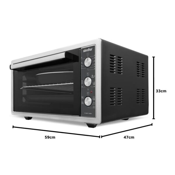 Simfer 4507 45Litre Inox Midi Fırın 6 Fonksiyon Turbo