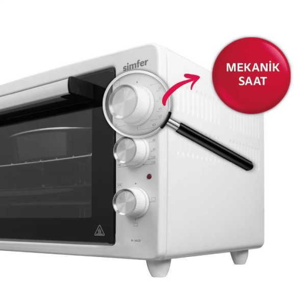 Simfer 4503 45Litre Inox Midi Fırın 6 Fonksiyon Turbo